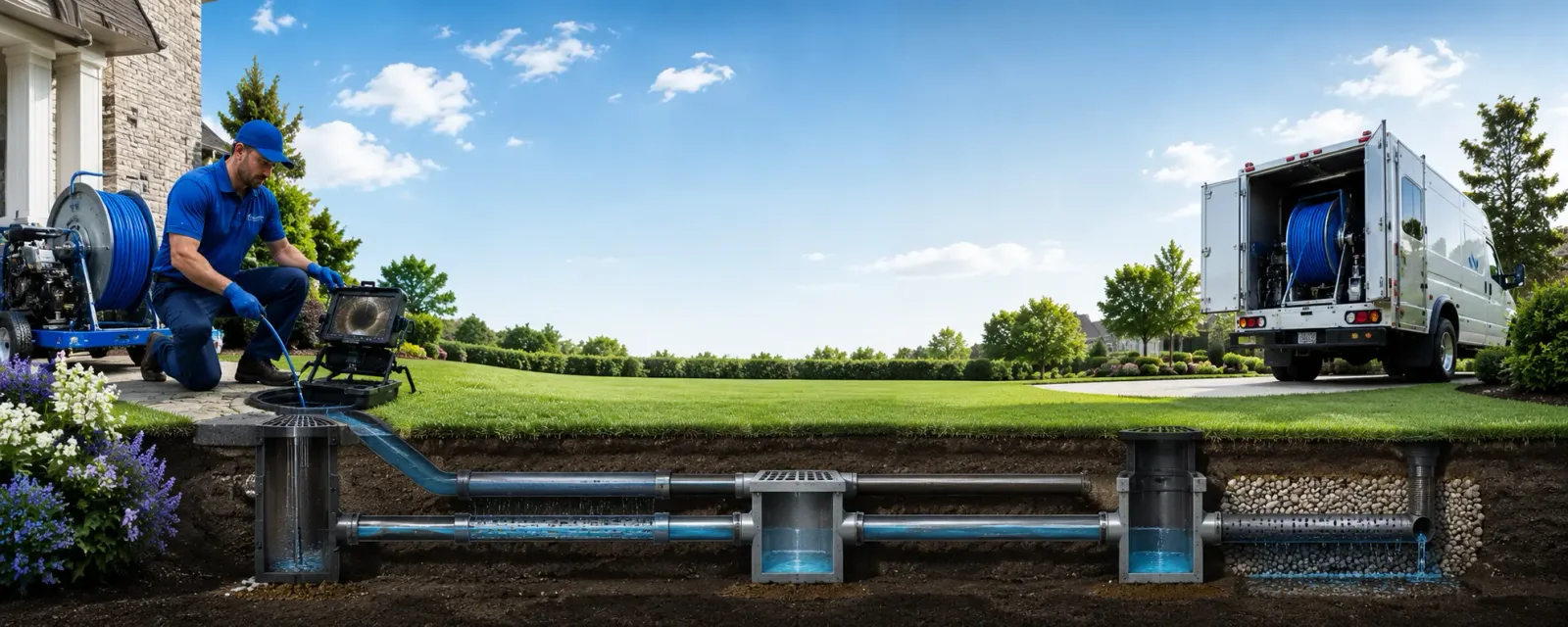 Outdoor drain cleaning information for Rocky Hill, NJ